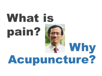 What is pain? Acupuncture for pain